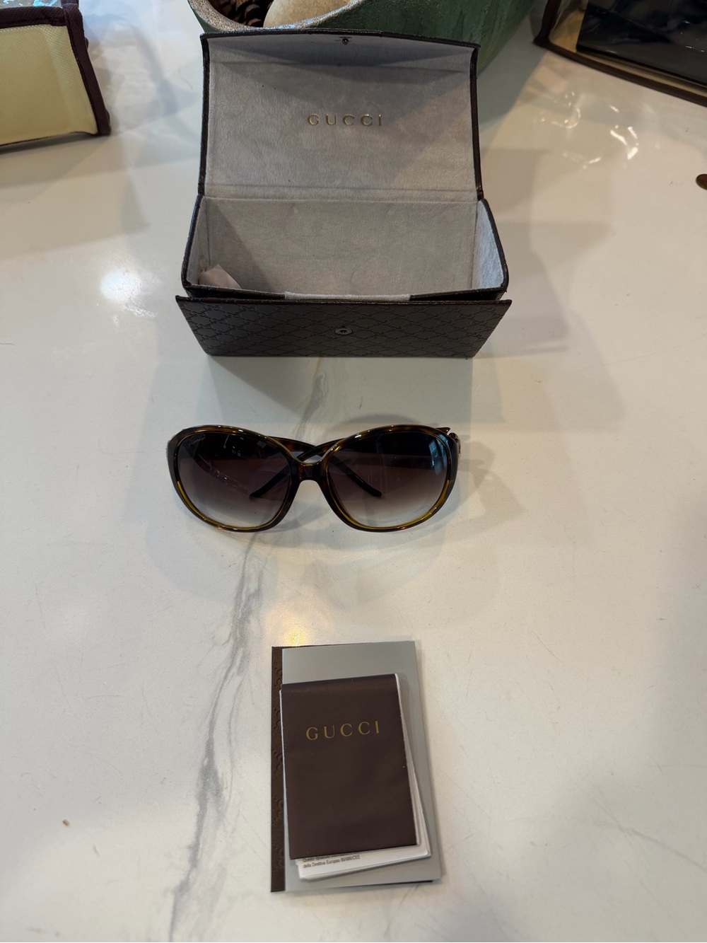 Gucci Women's Tortoiseshell Sunglasses with Brown Gradient Lenses